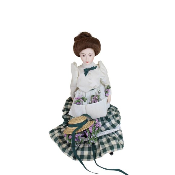 Franklin Heirloom Doll The Lavender Girl Bisque Vintage 90888 - Picture 1 of 6